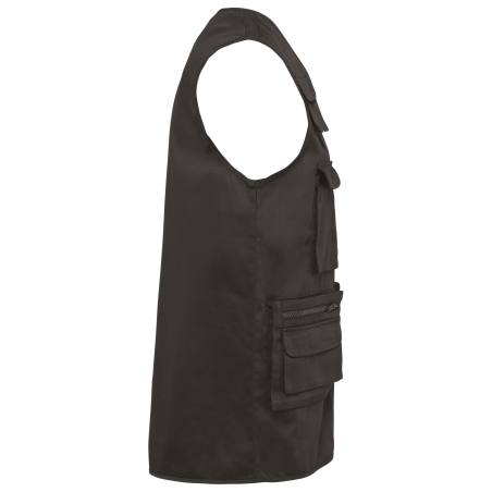 Bodywarmer Multipoches Doublé Gris WK. Designed To Work – vue 3