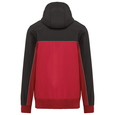 Veste softshell 3 couches BIONIC-FINISH® ECO Rouge / Gris foncé – WK. Designed To Work – vue 2