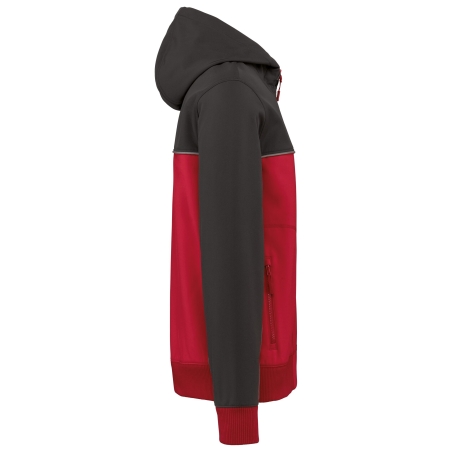Veste softshell 3 couches BIONIC-FINISH® ECO Rouge / Gris foncé – WK. Designed To Work – vue 3