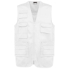 Bodywarmer multipoches polycoton doublé blanc WK. Designed To Work