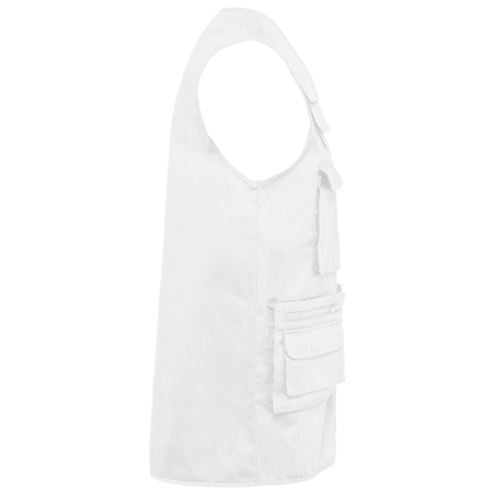 Bodywarmer multipoches polycoton doublé blanc WK. Designed To Work – vue 3