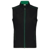 Bodywarmer Homme Noir/Vert Kelly WK. Designed To Work