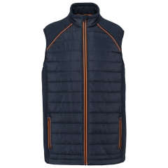 Bodywarmer Day To Day Bi-matière Unisexe Marine/Orange fluo WK. Designed To Work