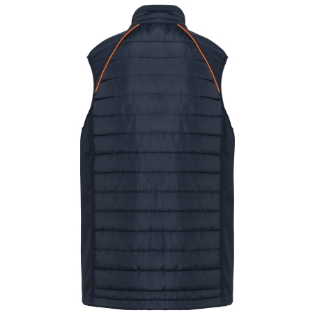 Bodywarmer Day To Day Bi-matière Unisexe Marine/Orange fluo WK. Designed To Work – vue 2
