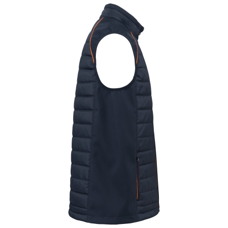 Bodywarmer Day To Day Bi-matière Unisexe Marine/Orange fluo WK. Designed To Work – vue 3