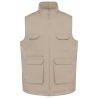 Bodywarmer multipoches rembourré beige unisexe WK. Designed To Work