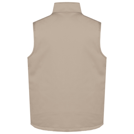 Bodywarmer multipoches rembourré beige unisexe WK. Designed To Work – vue 2