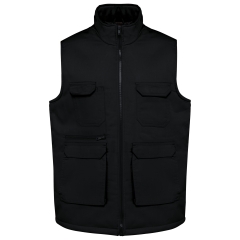 Gilet sans manche rembourré multipoches Noir – WK. Designed To Work