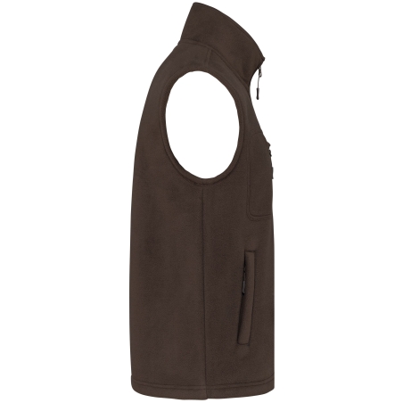 Bodywarmer polaire sherpa unisexe Marron – WK. Designed To Work – vue 3