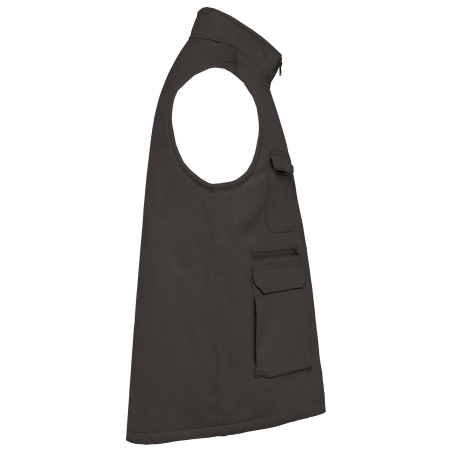 Bodywarmer multipoches rembourré gris WK. Designed To Work – vue 3