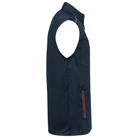 Bodywarmer Day To Day Homme Jaune Fluo / Marine WK. Designed To Work – vue 3