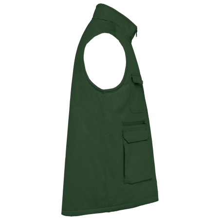 Gilet sans manche multipoches rembourré vert WK. Designed To Work – vue 3