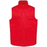 Bodywarmer polycoton multipoches rembourré Rouge – WK. Designed To Work