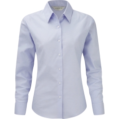Chemise femme manches longues Oxford Bleu Russell Collection