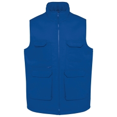 Bodywarmer multipoches rembourré bleu royal unisexe – WK. Designed To Work
