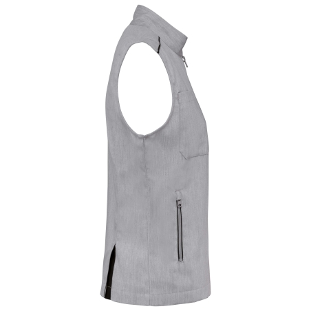 Bodywarmer femme Day To Day Gris chiné Oxford / Noir – WK. Designed To Work – vue 3