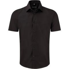 Chemise fittée manches courtes homme Noir – Russell
