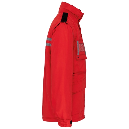 Parka workwear manches amovibles Rouge – WK. Designed To Work – vue 3