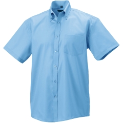 Chemise homme manches courtes Non Iron Russell – Ciel