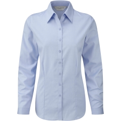 Chemise femme manches longues chevrons bleu Russell Collection