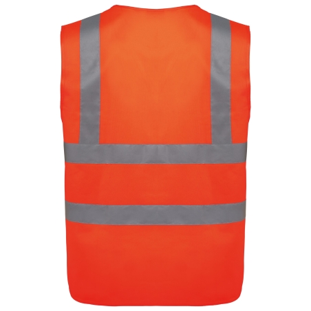 Gilet haute visibilité orange unisexe – WK. Designed To Work – vue 2