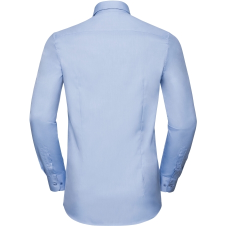 Chemise à motifs chevrons manches longues Bleu – vue 2