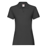 Polo Femme Premium Noir Fruit of the Loom – Coupe Cintrée