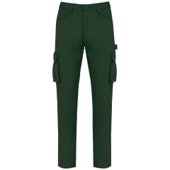 Pantalon multipoches écoresponsable homme Vert Forest Green WK. Designed To Work