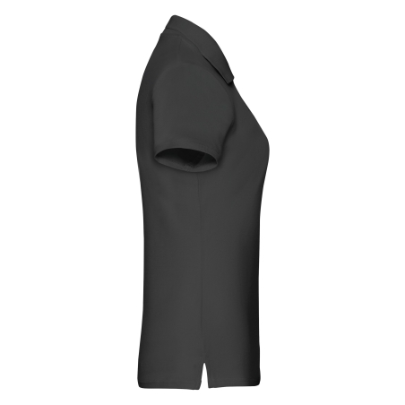 Polo Femme Premium Noir Fruit of the Loom – Coupe Cintrée – vue 3