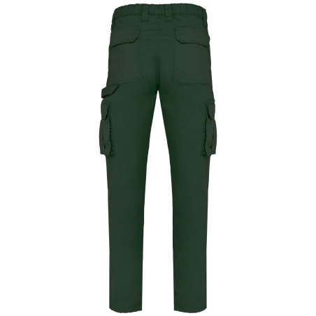 Pantalon multipoches écoresponsable homme Vert Forest Green WK. Designed To Work – vue 2
