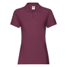 Polo Femme Premium Bordeaux Fruit of the Loom – 180 g/m²