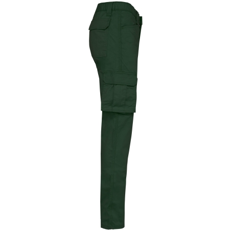 Pantalon multipoches écoresponsable homme Vert Forest Green WK. Designed To Work – vue 3