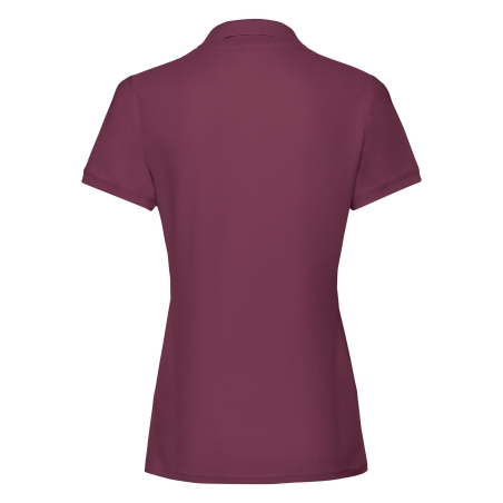 Polo Femme Premium Bordeaux Fruit of the Loom – 180 g/m² – vue 2