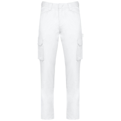 Pantalon multipoches écoresponsable homme blanc WK. Designed To Work