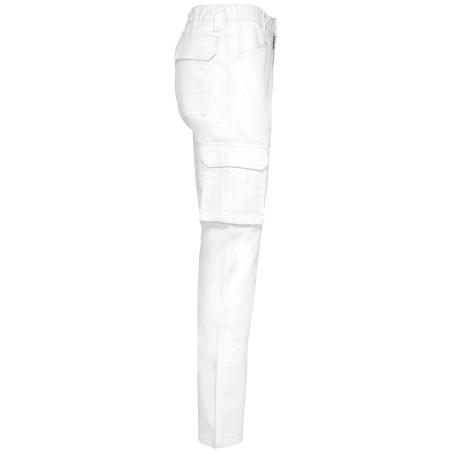 Pantalon multipoches écoresponsable homme blanc WK. Designed To Work – vue 3