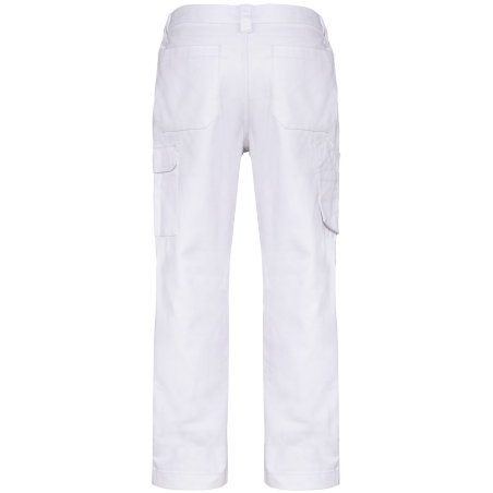 Pantalon de travail multipoches homme blanc WK. Designed To Work – vue 2