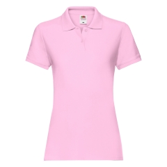 Polo Femme Premium Rose Fruit of the Loom – Coton Piqué