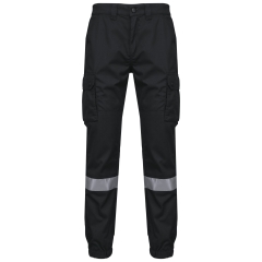 Pantalon cargo haute visibilité unisexe noir WK. Designed To Work