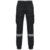 Pantalon cargo haute visibilité unisexe noir WK. Designed To Work