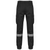 Pantalon cargo haute visibilité unisexe noir WK. Designed To Work – vue 2