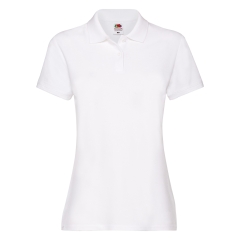 Polo Femme Premium Blanc – Fruit of the Loom