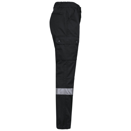 Pantalon cargo haute visibilité unisexe noir WK. Designed To Work – vue 3