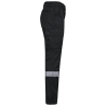 Pantalon cargo haute visibilité unisexe noir WK. Designed To Work – vue 3