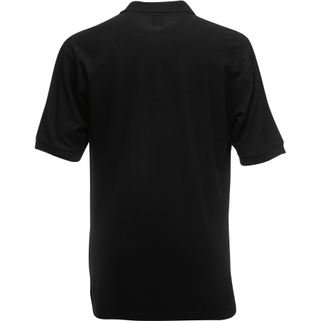 Polo Premium Noir Fruit of the Loom – 180 g/m² coton piqué – vue 2