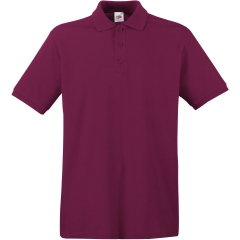 Polo Premium Fruit of the Loom Bordeaux – 180 g/m² Coton OEKO-TEX®