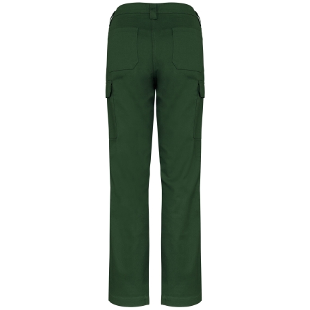 Pantalon de travail multipoches femme Vert WK. Designed To Work – vue 2