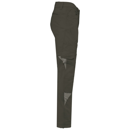 Pantalon stretch recyclé multipoches Dark Khaki WK. Designed To Work – vue 3