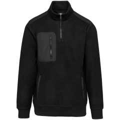 Polaire col zippé écoresponsable Noir – WK. Designed To Work