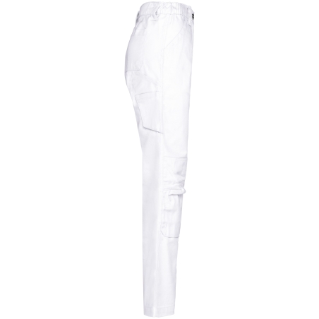 Pantalon de travail multipoches femme WK. Designed To Work – Blanc – vue 3