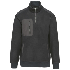 Veste polaire col zippé Gris WK. Designed To Work – Écoresponsable